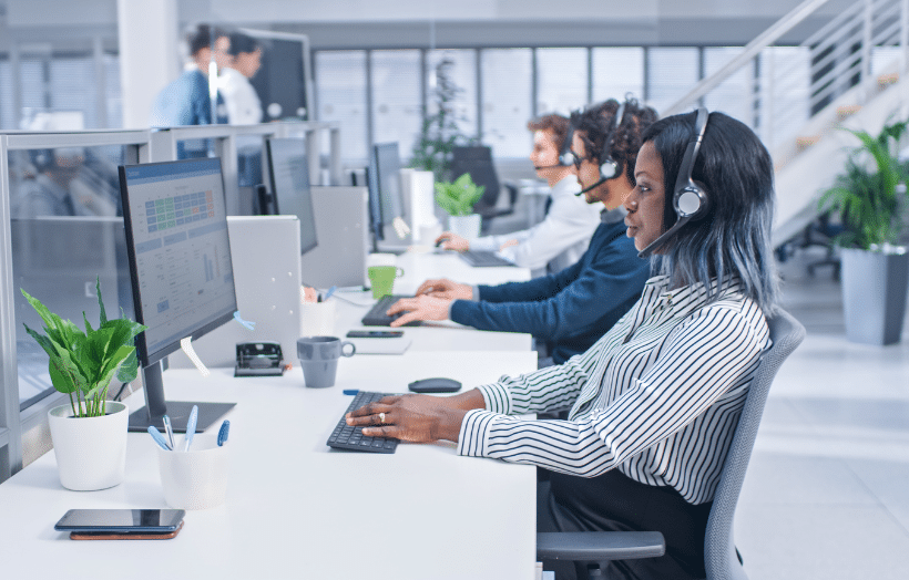 Contact center sales associates trained through AI-powered program achieving conversion growth